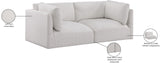 Ease Cream Polyester Fabric Modular Sofa 696Cream-S76B Meridian Furniture
