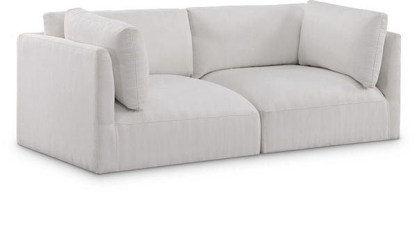 Ease Cream Polyester Fabric Modular Sofa 696Cream-S76B Meridian Furniture