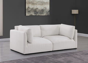 Ease Cream Polyester Fabric Modular Sofa 696Cream-S76B Meridian Furniture