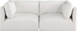 Ease Cream Polyester Fabric Modular Sofa 696Cream-S76B Meridian Furniture