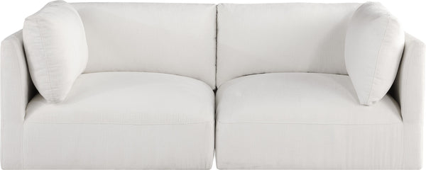 Ease Cream Polyester Fabric Modular Sofa 696Cream-S76B Meridian Furniture