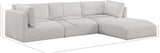 Ease Cream Polyester Fabric Modular Sectional 696Cream-Sec4A Meridian Furniture