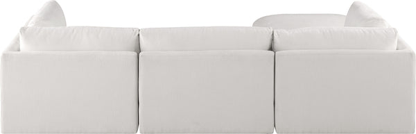 Ease Cream Polyester Fabric Modular Sectional 696Cream-Sec4A Meridian Furniture