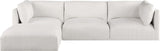 Ease Cream Polyester Fabric Modular Sectional 696Cream-Sec4A Meridian Furniture