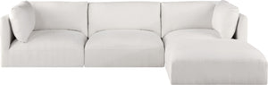 Ease Cream Polyester Fabric Modular Sectional 696Cream-Sec4A Meridian Furniture