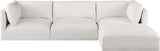 Ease Cream Polyester Fabric Modular Sectional 696Cream-Sec4A Meridian Furniture