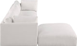 Ease Cream Polyester Fabric Modular Sectional 696Cream-Sec4A Meridian Furniture