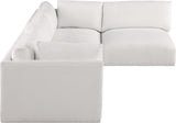 Ease Cream Polyester Fabric Modular Sectional 696Cream-Sec4B Meridian Furniture