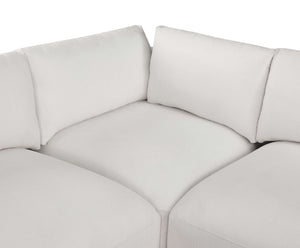 Ease Cream Polyester Fabric Modular Sectional 696Cream-Sec4B Meridian Furniture