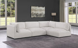 Ease Cream Polyester Fabric Modular Sectional 696Cream-Sec4B Meridian Furniture