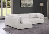 Ease Cream Polyester Fabric Modular Sectional 696Cream-Sec4B Meridian Furniture