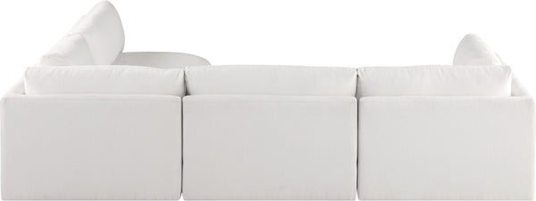 Ease Cream Polyester Fabric Modular Sectional 696Cream-Sec4B Meridian Furniture