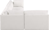 Ease Cream Polyester Fabric Modular Sectional 696Cream-Sec4B Meridian Furniture