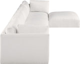 Ease Cream Polyester Fabric Modular Sectional 696Cream-Sec5A Meridian Furniture