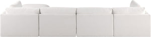 Ease Cream Polyester Fabric Modular Sectional 696Cream-Sec5A Meridian Furniture