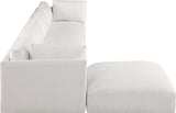 Ease Cream Polyester Fabric Modular Sectional 696Cream-Sec5A Meridian Furniture