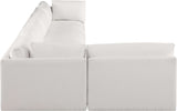 Ease Cream Polyester Fabric Modular Sectional 696Cream-Sec5B Meridian Furniture