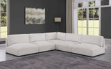 Ease Cream Polyester Fabric Modular Sectional 696Cream-Sec5C Meridian Furniture