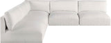 Ease Cream Polyester Fabric Modular Sectional 696Cream-Sec5C Meridian Furniture