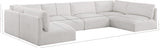 Ease Cream Polyester Fabric Modular Sectional 696Cream-Sec6A Meridian Furniture