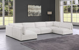 Ease Cream Polyester Fabric Modular Sectional 696Cream-Sec6A Meridian Furniture