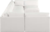 Ease Cream Polyester Fabric Modular Sectional 696Cream-Sec6A Meridian Furniture