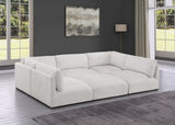 Ease Cream Polyester Fabric Modular Sectional 696Cream-Sec6B Meridian Furniture