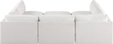 Ease Cream Polyester Fabric Modular Sectional 696Cream-Sec6B Meridian Furniture