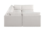 Ease Cream Polyester Fabric Modular Sectional 696Cream-Sec6B Meridian Furniture