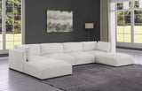 Ease Cream Polyester Fabric Modular Sectional 696Cream-Sec6C Meridian Furniture