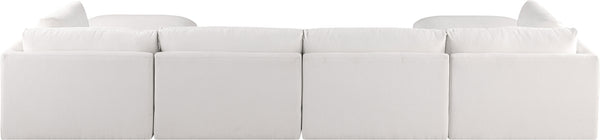 Ease Cream Polyester Fabric Modular Sectional 696Cream-Sec6C Meridian Furniture