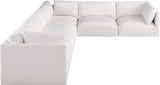 Ease Cream Polyester Fabric Modular Sectional 696Cream-Sec6D Meridian Furniture