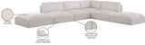 Ease Cream Polyester Fabric Modular Sectional 696Cream-Sec6E Meridian Furniture