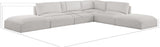 Ease Cream Polyester Fabric Modular Sectional 696Cream-Sec6E Meridian Furniture