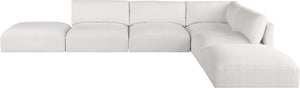 Ease Cream Polyester Fabric Modular Sectional 696Cream-Sec6E Meridian Furniture