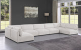 Ease Cream Polyester Fabric Modular Sectional 696Cream-Sec7B Meridian Furniture