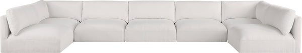 Ease Cream Polyester Fabric Modular Sectional 696Cream-Sec7B Meridian Furniture