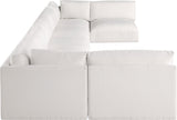 Ease Cream Polyester Fabric Modular Sectional 696Cream-Sec7B Meridian Furniture