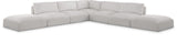 Ease Cream Polyester Fabric Modular Sectional 696Cream-Sec7C Meridian Furniture