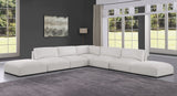 Ease Cream Polyester Fabric Modular Sectional 696Cream-Sec7C Meridian Furniture