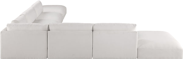 Ease Cream Polyester Fabric Modular Sectional 696Cream-Sec7C Meridian Furniture