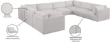 Ease Cream Polyester Fabric Modular Sectional 696Cream-Sec8A Meridian Furniture