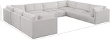 Ease Cream Polyester Fabric Modular Sectional 696Cream-Sec8A Meridian Furniture