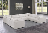 Ease Cream Polyester Fabric Modular Sectional 696Cream-Sec8A Meridian Furniture