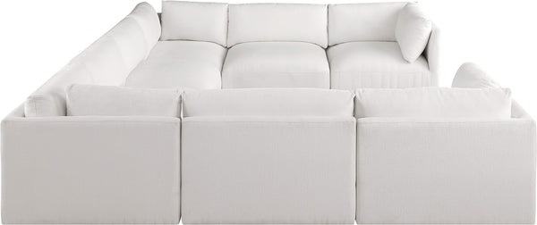 Ease Cream Polyester Fabric Modular Sectional 696Cream-Sec8A Meridian Furniture