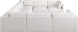 Ease Cream Polyester Fabric Modular Sectional 696Cream-Sec8A Meridian Furniture