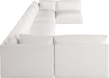 Ease Cream Polyester Fabric Modular Sectional 696Cream-Sec8B Meridian Furniture