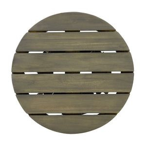 English Elm Christopher Knight Home® - Outdoor Acacia Wood Round Side Table - Stylish Grey Finish For Patio, Balcony, And Lawn Use N770P313252G