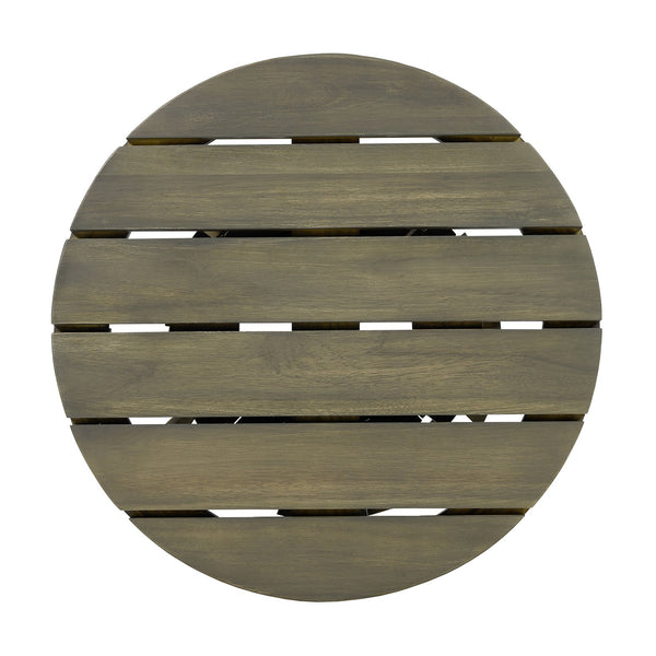 English Elm Christopher Knight Home® - Outdoor Acacia Wood Round Side Table - Stylish Grey Finish For Patio, Balcony, And Lawn Use N770P313252G