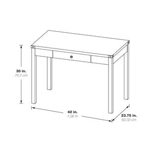 OSP Home Furnishings Victor Writing Desk Champagne Oak